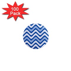 Waves Wavy Lines Pattern Design 1  Mini Magnets (100 Pack)  by Sapixe