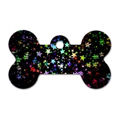 Christmas Star Gloss Lights Light Dog Tag Bone (one Side) by Sapixe