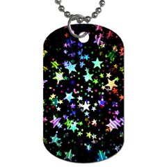 Christmas Star Gloss Lights Light Dog Tag (one Side) by Sapixe