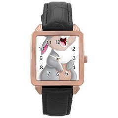 Bear Rose Gold Leather Watch 