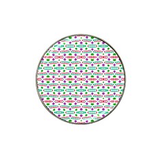 Retro Purple Green Pink Pattern Hat Clip Ball Marker (4 Pack) by BrightVibesDesign