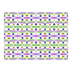 Retro Blue Purple Green Olive Dot Pattern Double Sided Flano Blanket (mini)  by BrightVibesDesign