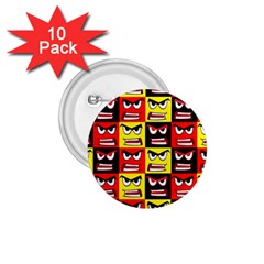 Angry Face 1 75  Buttons (10 Pack)