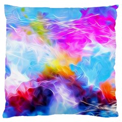 Background Drips Fluid Colorful Large Cushion Case (two Sides) by Sapixe