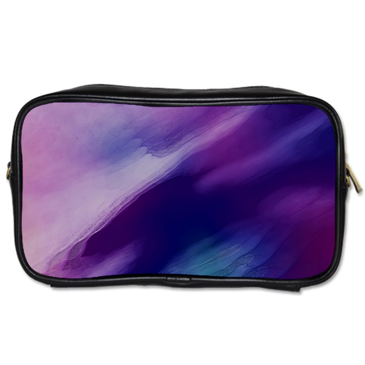 Purple Background Art Abstract Watercolor Toiletries Bag (Two Sides)