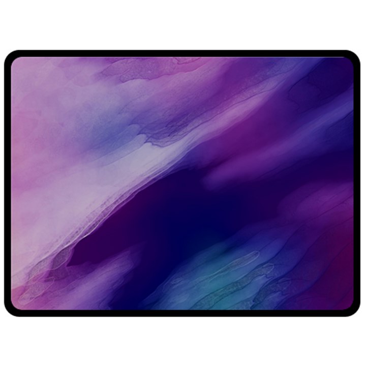 Purple Background Art Abstract Watercolor Fleece Blanket (Large) 