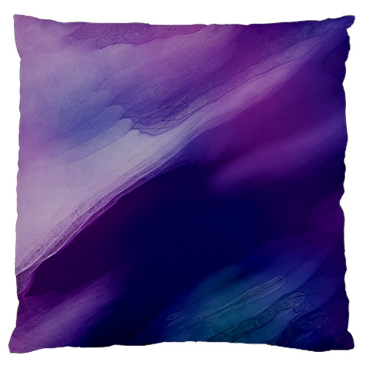 Purple Background Art Abstract Watercolor Large Flano Cushion Case (Two Sides)