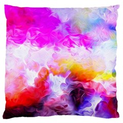 Background Drips Fluid Colorful Large Cushion Case (two Sides) by Sapixe