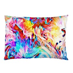 Background Drips Fluid Colorful Pillow Case by Sapixe