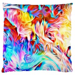 Background Drips Fluid Colorful Large Flano Cushion Case (one Side) by Sapixe