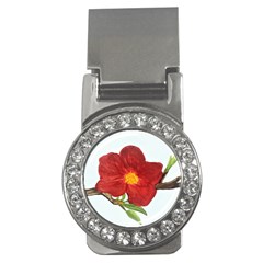 Deep Plumb Blossom Money Clips (cz)  by lwdstudio