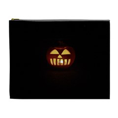 Funny Spooky Scary Halloween Pumpkin Jack O Lantern Cosmetic Bag (xl) by HalloweenParty