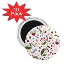 Floral Christmas pattern  1.75  Magnets (10 pack) 