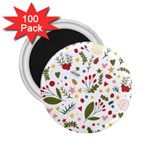 Floral Christmas pattern  2.25  Magnets (100 pack) 