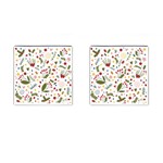 Floral Christmas pattern  Cufflinks (Square)