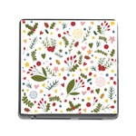 Floral Christmas pattern  Memory Card Reader (Square 5 Slot)