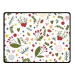 Floral Christmas pattern  Double Sided Fleece Blanket (Small) 