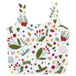 Floral Christmas pattern  Full Print Recycle Bag (XL)