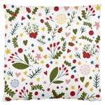 Floral Christmas pattern  Standard Flano Cushion Case (One Side)