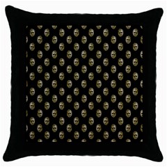 Venetian Mask Motif Pattern 1 Throw Pillow Case (black) by dflcprintsclothing