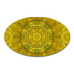 Sunshine Feathers And Fauna Ornate Oval Magnet by pepitasart