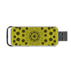 Gold For Golden People And Flowers Portable Usb Flash (two Sides) by pepitasart