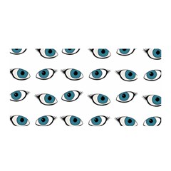 Blue Eyes Pattern Satin Wrap by Valentinaart