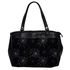 Pattern Spiderweb Halloween Gothic On Black Background Oversize Office Handbag