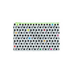 Boston Terrier Dog Pattern With Rainbow And Black Polka Dots Cosmetic Bag (xs) by genx