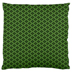 Logo Kek Pattern Black And Kekistan Green Background Large Cushion Case (two Sides) by snek