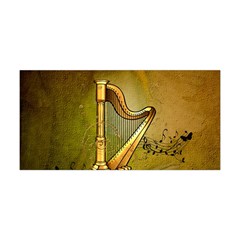 Wonderful Golden Harp On Vintage Background Yoga Headband by FantasyWorld7