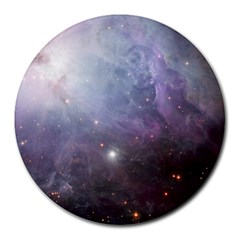 Orion Nebula Pastel Violet Purple Turquoise Blue Star Formation  Round Mousepads by genx