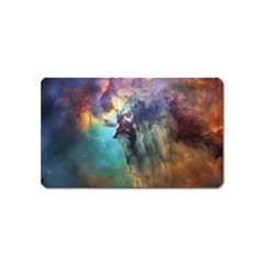 Lagoon Nebula Interstellar Cloud Pastel Pink, Turquoise And Yellow Stars Magnet (name Card) by genx