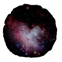 Eagle Nebula Wine Pink And Purple Pastel Stars Astronomy Large 18  Premium Flano Round Cushions