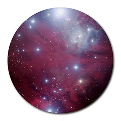 Christmas Tree Cluster Red Stars Nebula Constellation Astronomy Round Mousepads by genx