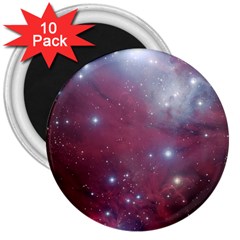 Christmas Tree Cluster Red Stars Nebula Constellation Astronomy 3  Magnets (10 Pack) 