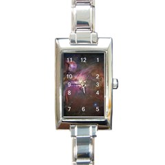 Orion Nebula Star Formation Orange Pink Brown Pastel Constellation Astronomy Rectangle Italian Charm Watch