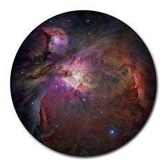 Orion Nebula Star Formation Orange Pink Brown Pastel Constellation Astronomy Round Mousepads by genx