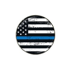 I Back The Blue The Thin Blue Line With Grunge Us Flag Hat Clip Ball Marker by snek