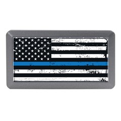 I Back The Blue The Thin Blue Line With Grunge Us Flag Memory Card Reader (mini) by snek