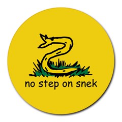 No Step On Snek Gadsden Flag Meme Parody Round Mousepads by snek