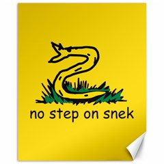 No Step On Snek Gadsden Flag Meme Parody Canvas 11  X 14  by snek