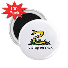 No Step On Snek Gadsden Flag Meme Parody On White Background 2 25  Magnets (100 Pack)  by snek