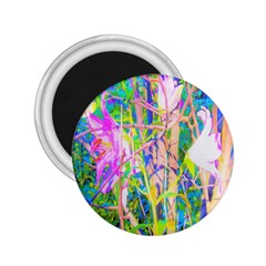 Abstract Oriental Lilies In My Rubio Garden 2 25  Magnets by myrubiogarden