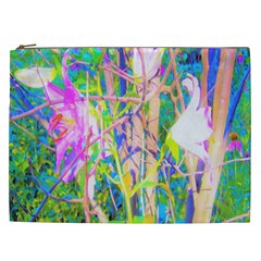 Abstract Oriental Lilies In My Rubio Garden Cosmetic Bag (xxl) by myrubiogarden