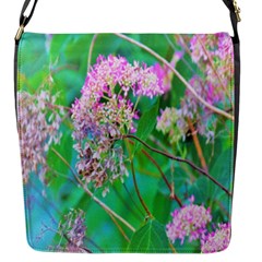 Invincibelle Spirit Hot Pink Hydrangeas On Aqua Green Flap Closure Messenger Bag (s) by myrubiogarden