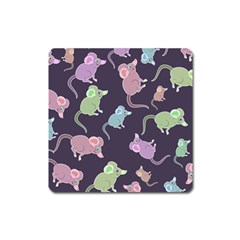 Animals Mouse Cartoon Pet Square Magnet by Wegoenart