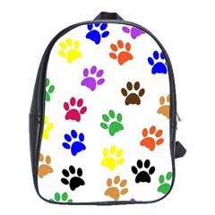 Pawprints Paw Prints Paw Animal School Bag (large) by Wegoenart