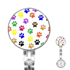 Pawprints Paw Prints Paw Animal Stainless Steel Nurses Watch by Wegoenart