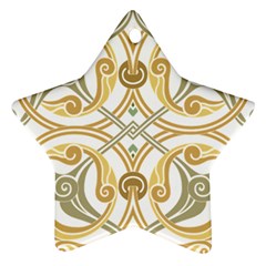 Arabesque Ornament Islamic Art Stencil Drawing Star Ornament (two Sides) by Wegoenart